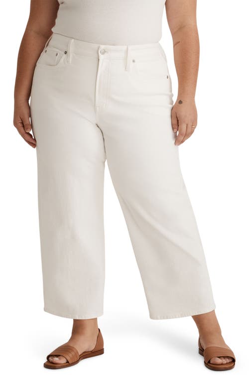 Madewell Perfect Vintage Crop Wide Leg Jeans Tile White at Nordstrom,