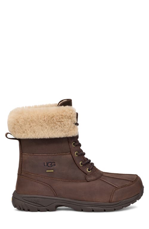 Shop Ugg(r) Butte Wool Trimmed Waterproof Hiking Boot In Burnt Cedar