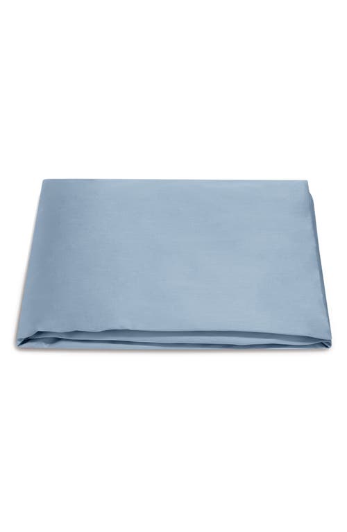 Matouk Talita 615 Thread Count Cotton Sateen Fitted Sheet in Hazy Blue at Nordstrom