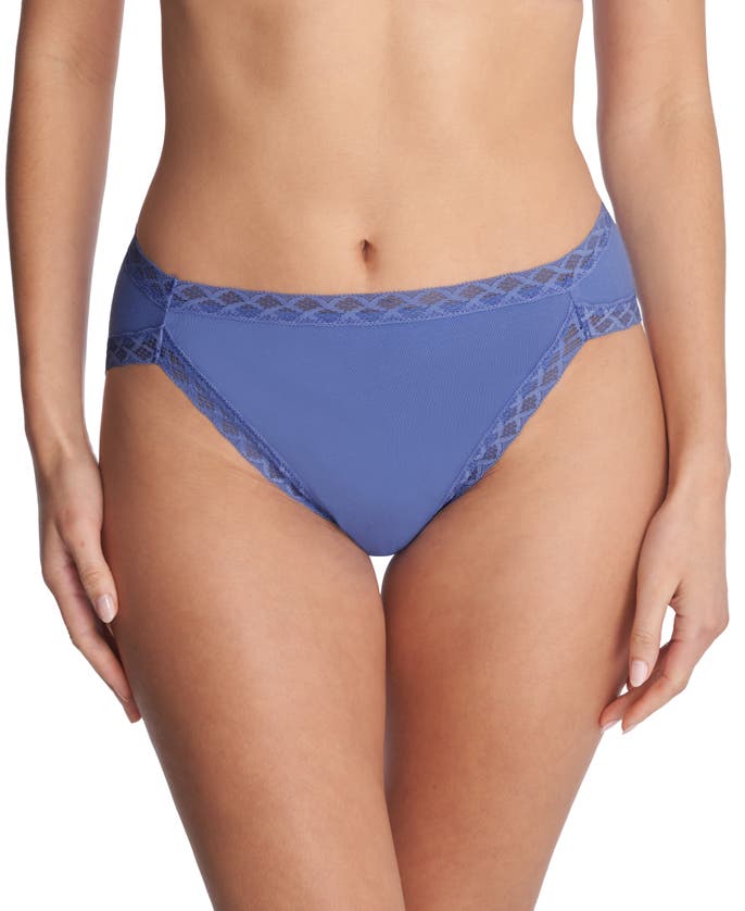 Shop Natori Bliss Cotton French Cut Brief In French Blue