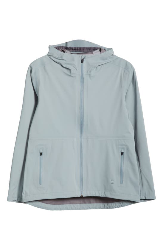 Shop Free Fly Cloudshield Waterproof Hooded Rain Jacket In Ocean Mist