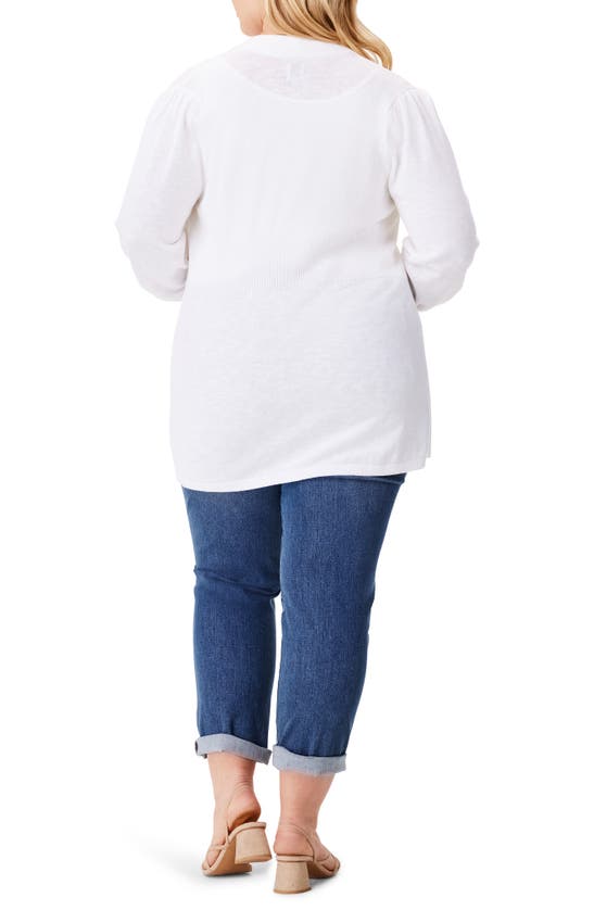 Nic + Zoe Coffee Run Cardigan In Paper White