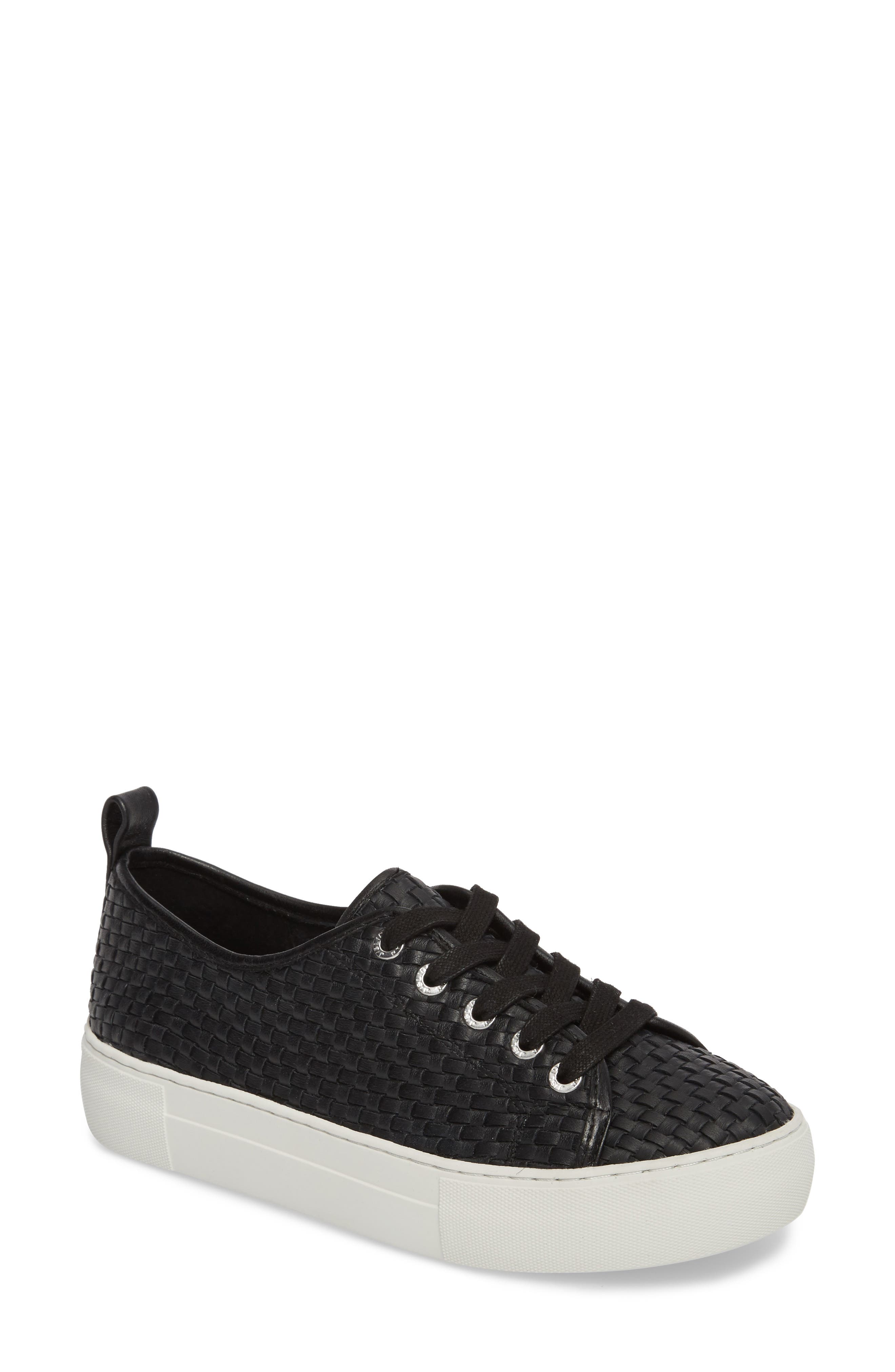 Jslides Artsy Woven Platform Sneaker- Black