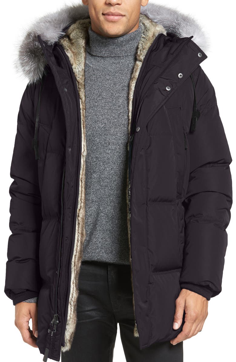 Andrew Marc Freezer Down Jacket with Genuine Fox Fur Trim Hood | Nordstrom