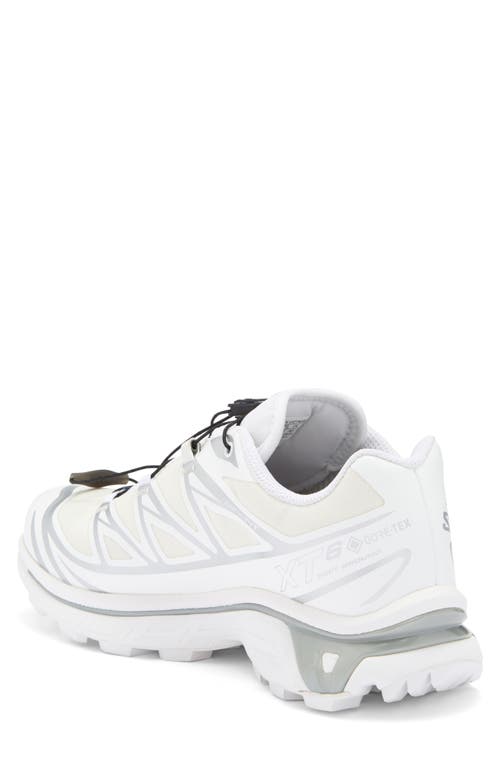 Shop Salomon Xt-6 Gore-tex® Waterproof Sneaker In White/white/silver