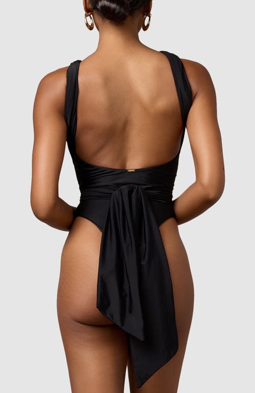 Shop Mbm Swim Bella One-piece Swimsuit In Black