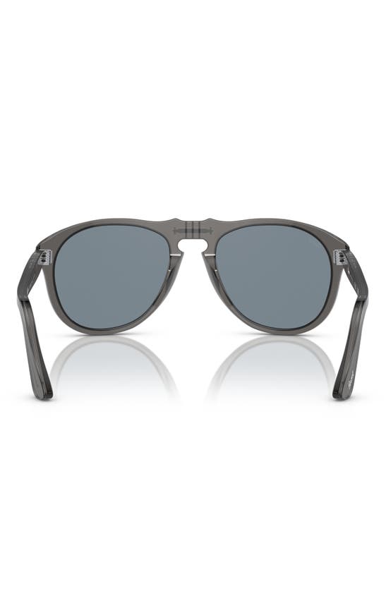 Shop Persol 54mm Pilot Sunglasses In Transparent Grey