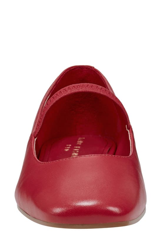 Marc Fisher Ltd Urella Mary Jane Flat In Medium Red