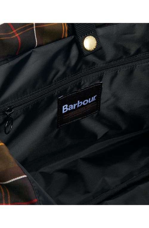 Shop Barbour Field Water Resistant Waxed Cotton Duffle Bag In Black