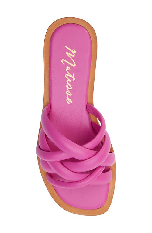 Shop Matisse Strappy Flat Slide Sandal In Magenta