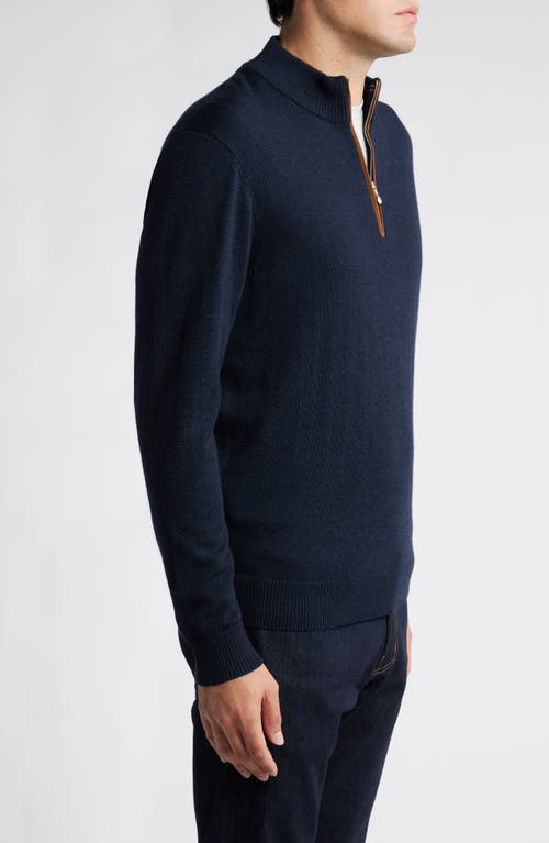 Shop Johnnie-o Raynor Half Zip Wool Sweater In Shanty