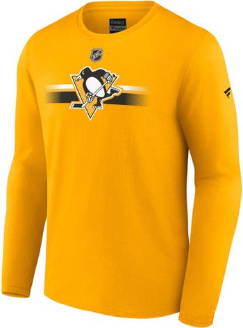 Pittsburgh Penguins Fanatics Branded Authentic Personalized Long Sleeve T- Shirt - Black