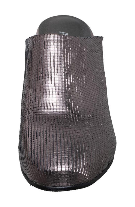 Antelope Peni Mule In Pewter Leather