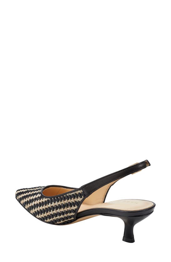 Marc Fisher Ltd Larysa Pointed Toe Kitten Heel Slingback Pump In Black