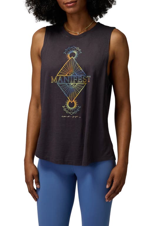 Spiritual Gangster Manifest Cotton & Modal Graphic Tank Vintage Black at Nordstrom,