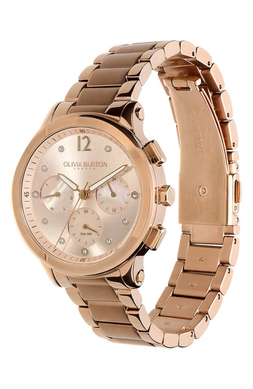 Olivia Burton Sports Luxe Bracelet Watch, 38mm In Rose Gold/gold