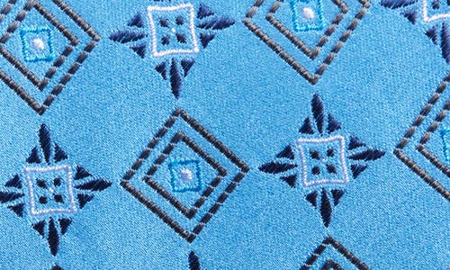 Duchamp Medallion Silk Tie In Light Blue