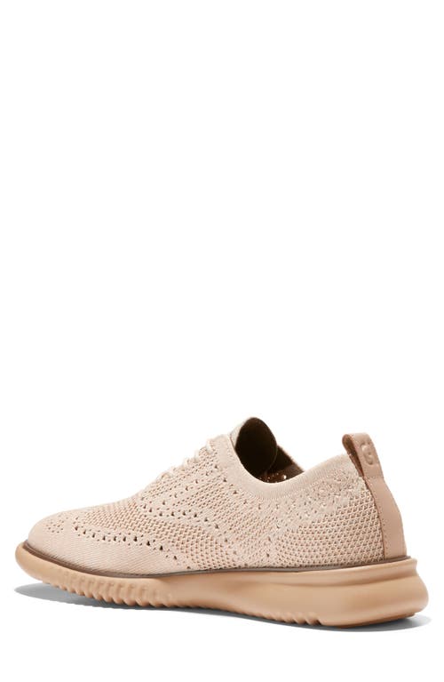 Shop Cole Haan Zerogrand Evolution Stitchlite Oxford In Silver Lining/sesame