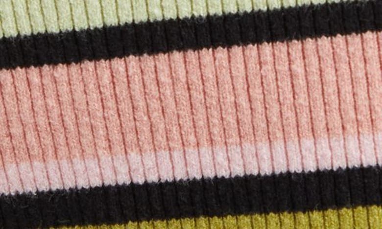 Shop Atm Anthony Thomas Melillo Stripe Sleeveless Cotton Blend Rib Sweater In Black Multi Stripe