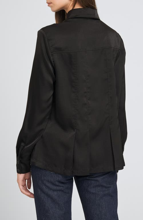 Shop Wayf Porter Pintuck Button-up Shirt In Black