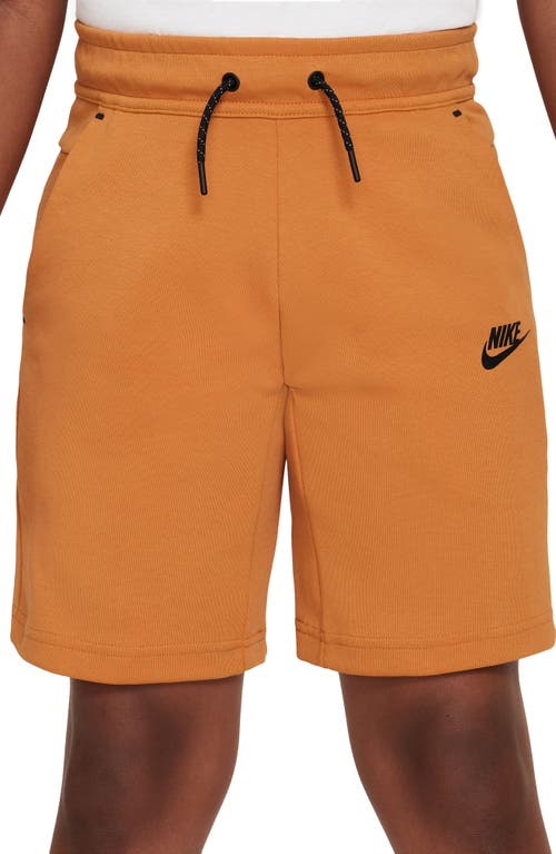 Nike Sportswear Kids' Tech Fleece Sweat Shorts In Orange