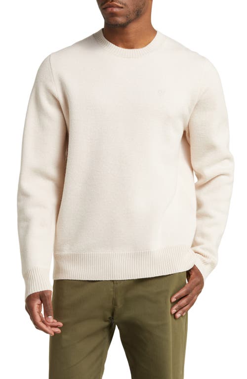 Saturdays NYC Greg Boiled Wool Crewneck Sweater in Ivory