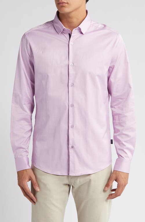 Solid DryTouch Performance Button-Up Shirt in Lavender