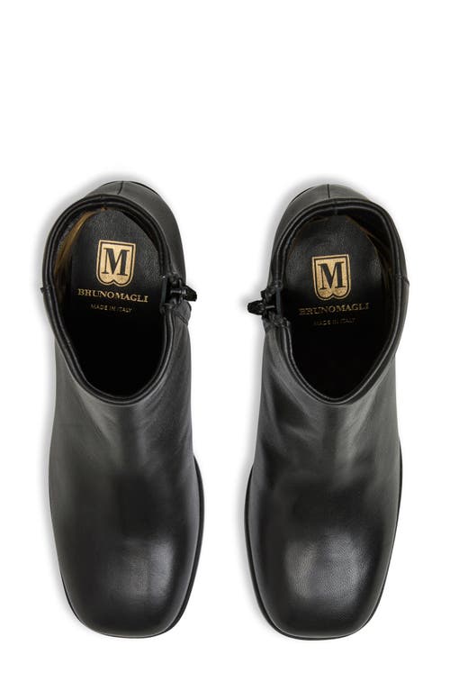 Bruno Magli Etna Square Toe Boot In Black Leather