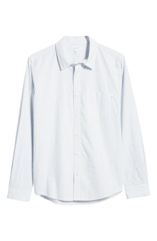 Ag Aiden Cotton Button-up Shirt In Gallery Stripe Blue Multi
