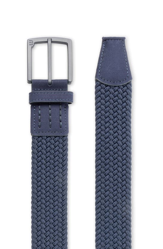 Shop Travis Mathew Grade 2.0 Braided Belt In Blue Nights