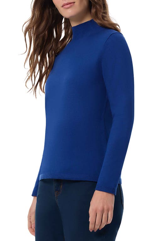 Shop Jones New York Mock Neck Sweater In Sapphire