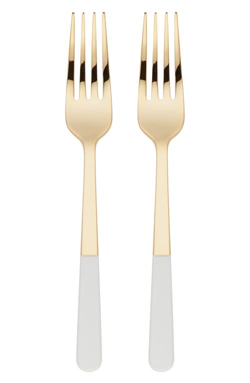 Kate Spade New York With Love Set Of 2 Tasting Forks In Neutral