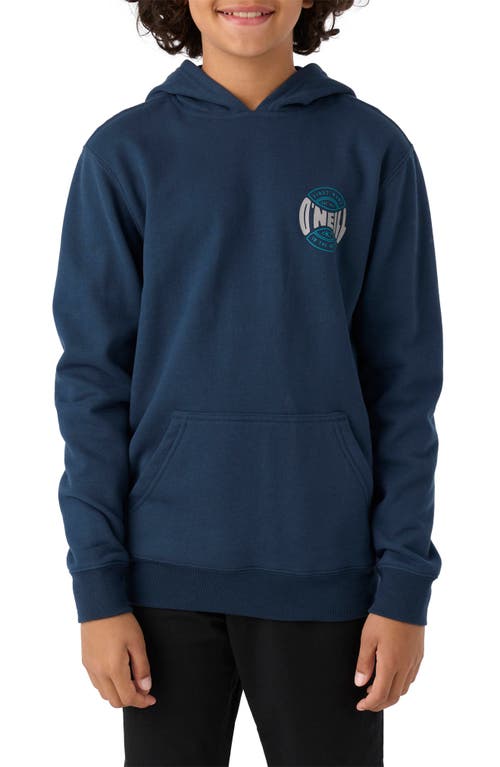 Shop O'neill Kids' Fifty Two Graphic Hoodie In Midnight Navy