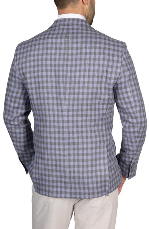 Shop Tailorbyrd Textured Check Sport Coat In Lilac/grey