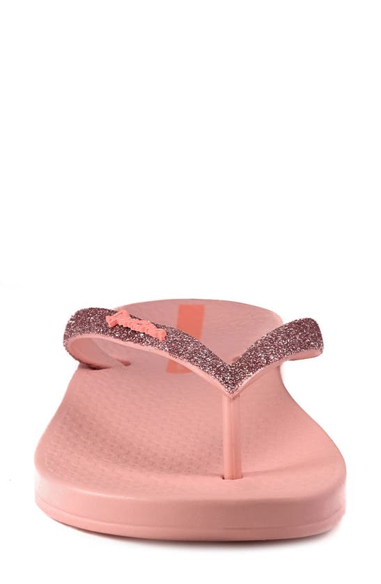 Shop Ipanema Ana Sparkle Flip Flop In Pink Glitt