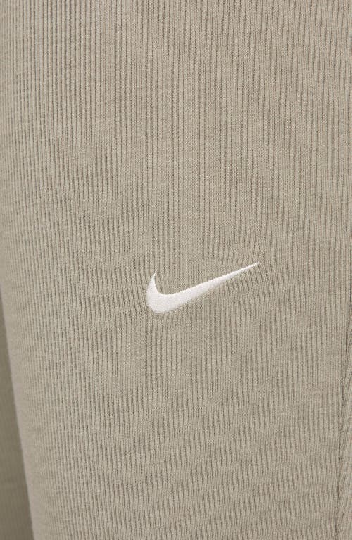 Shop Nike Sportswear Chill Knit Flare Leggings In Light Army/sail