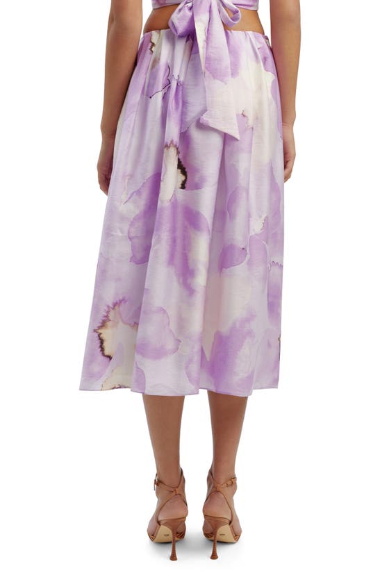 Shop Bardot Leia Floral Midi Skirt In Lavender Floral