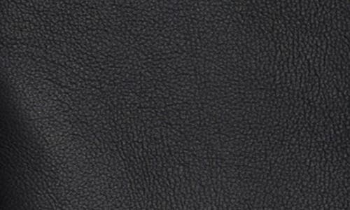 Mango Faux Leather Moto Jacket With Faux Fur Lining In Black