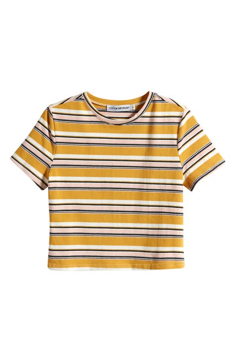 Kids' Meet & Greet Stripe Cotton T-Shirt (Big Kid)