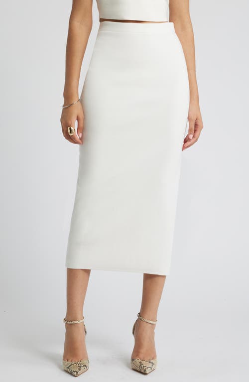 Open Edit Luxe Sculpt Maxi Skirt In White