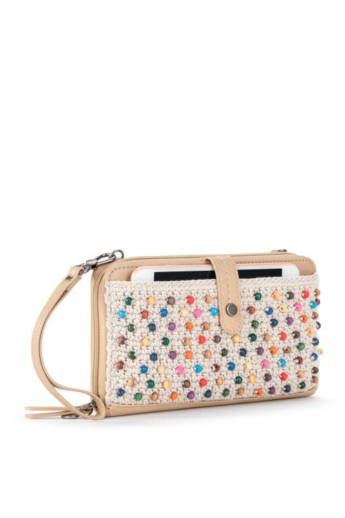 The Sak Iris Smartphone Crossbody In Ecru Multi Beads Full