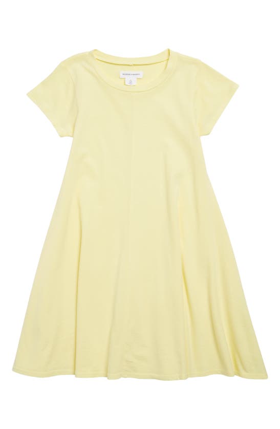 Melrose And Market Kids' Short Sleeve Knit Dress In Yellow Lemonade