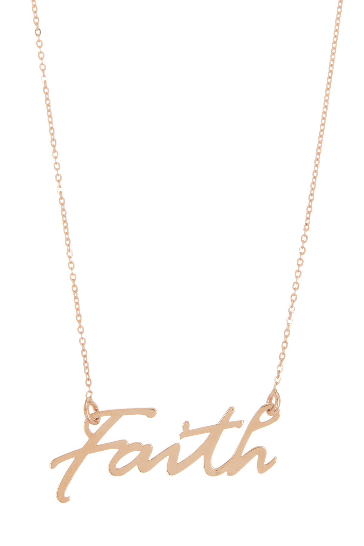 rose gold faith necklace