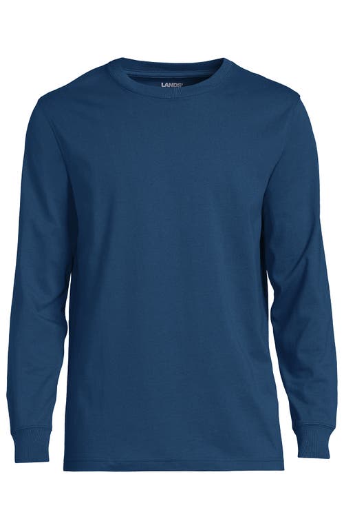 Shop Lands' End Super-t Long Sleeve T-shirt In Evening Blue