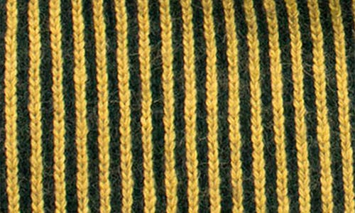 Portolano Stripe Knit Scarf In Forest/mustard