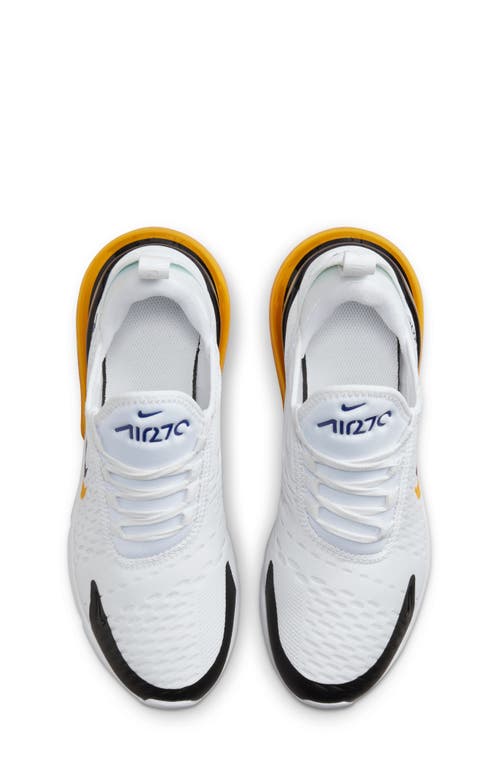 Shop Nike Kids' Air Max 270 Sneaker In White/white/university Gold