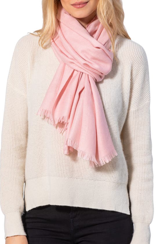 Amicale Solid Pashmina Scarf In Light Pink