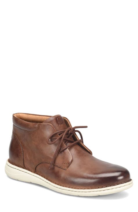 Brown leather chukka boots