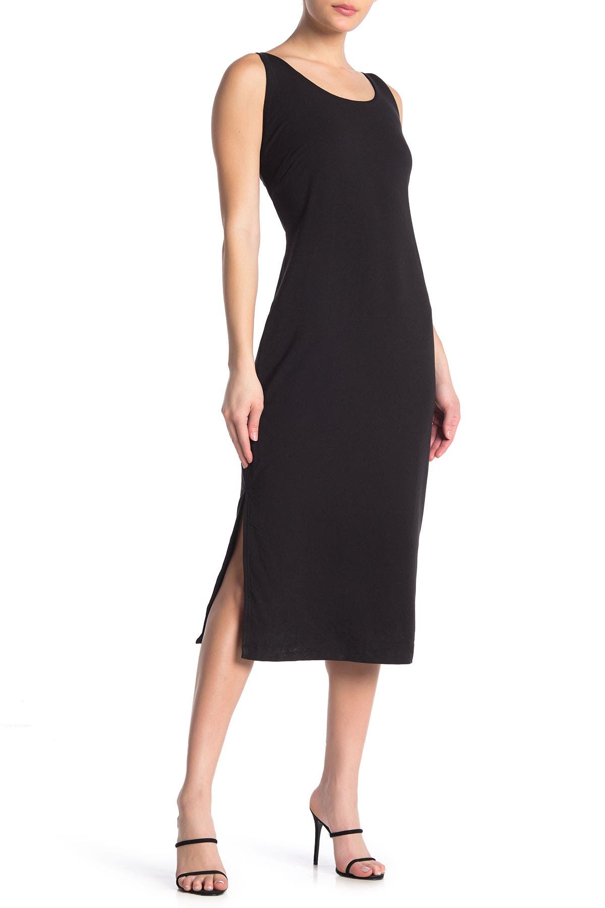 midi dress with slits on both sides