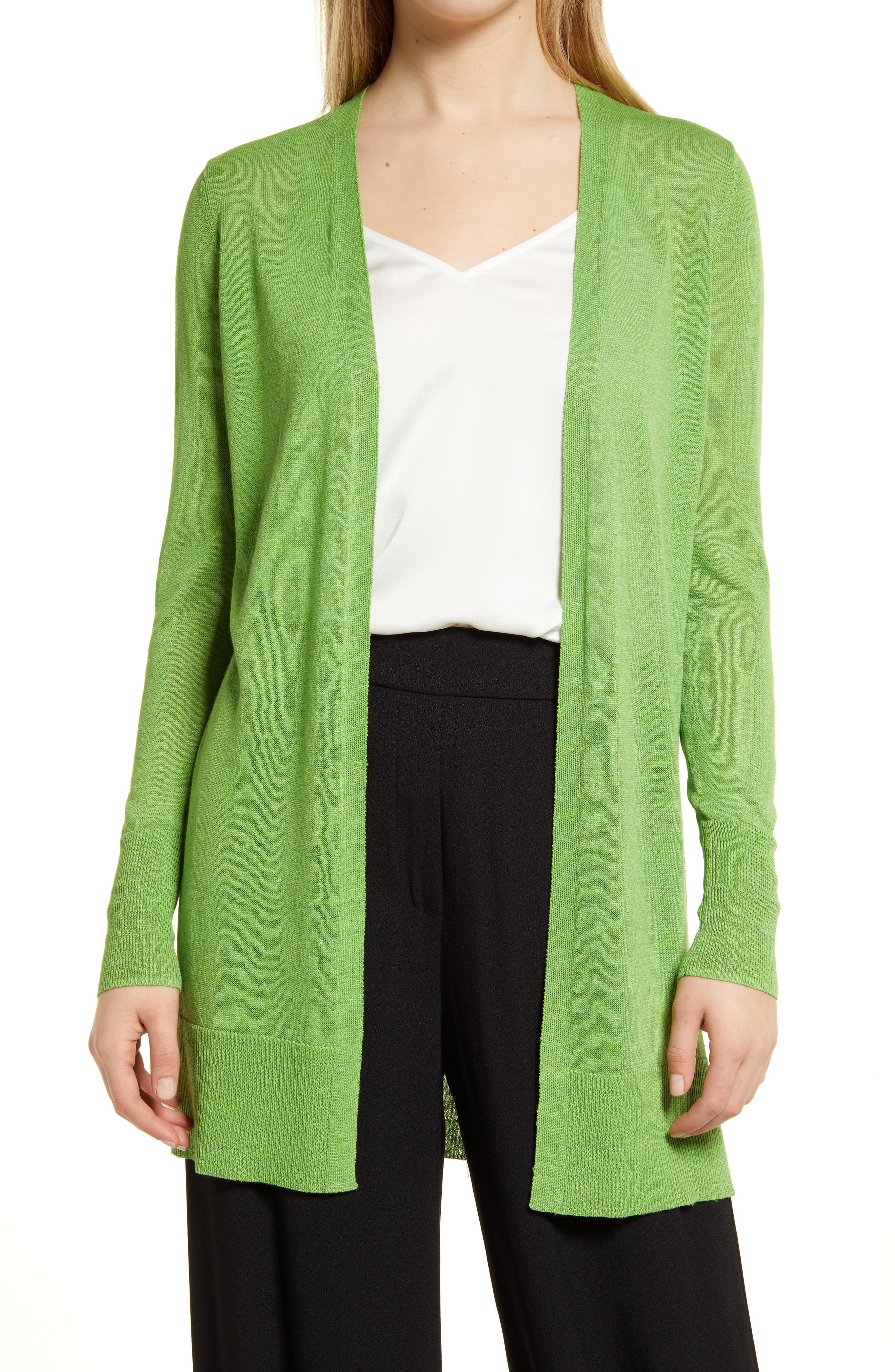 womens green cardigan sweater